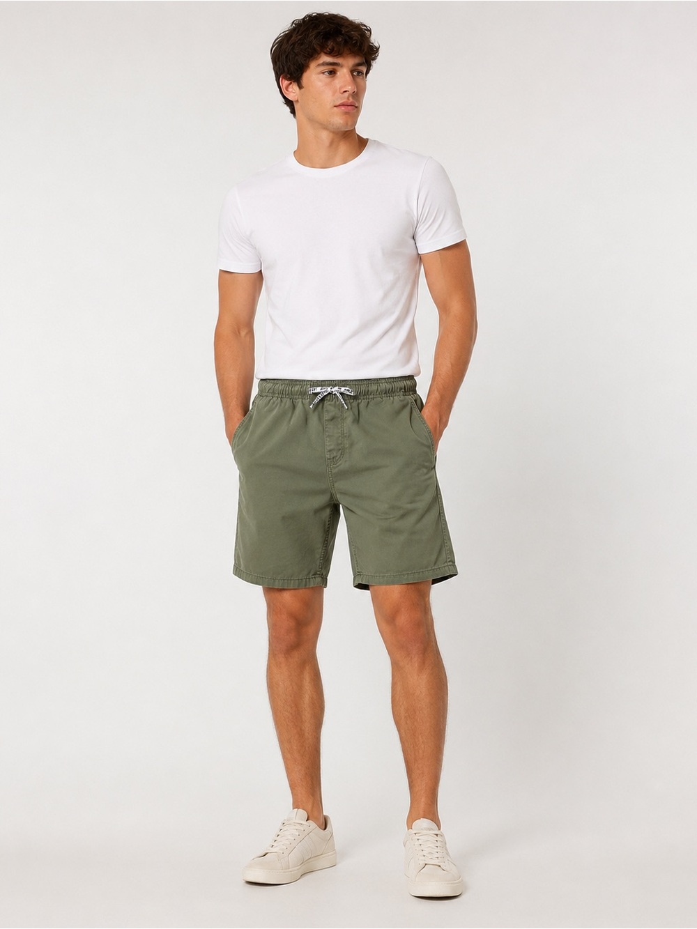 Levi's Olive Green Athletic Drawstring Shorts